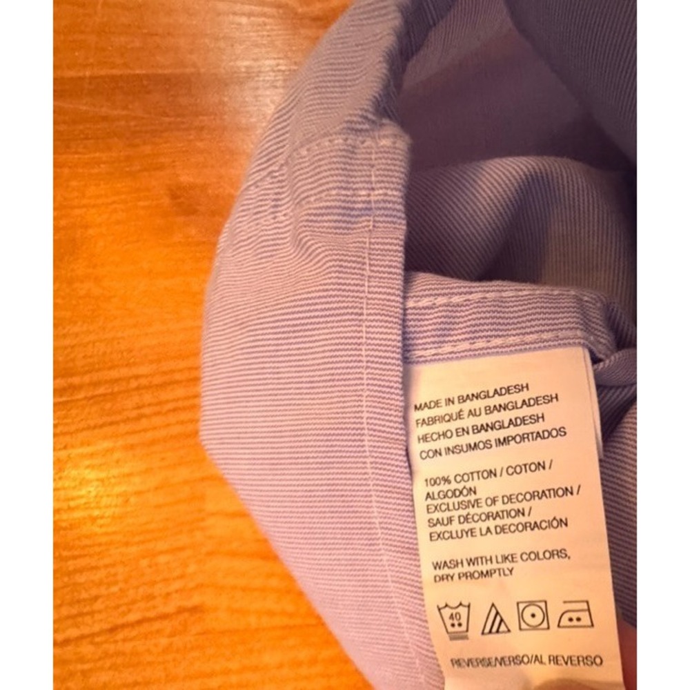 Izod Men's Long‎ Sleeve Purple Pocket Dress Shirt Premium Essentials XXL/TTG - Picture 6 of 7